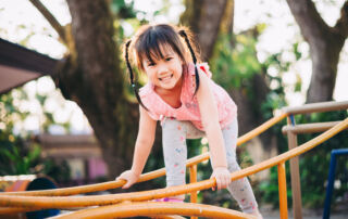 kids playing in the playground. Playing is important activity for learning and improve developmental in children.